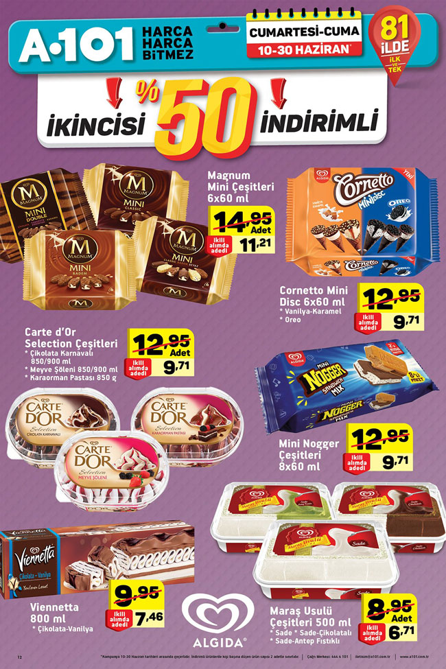 carte d'or dondurma çeşitleri ve fiyatları